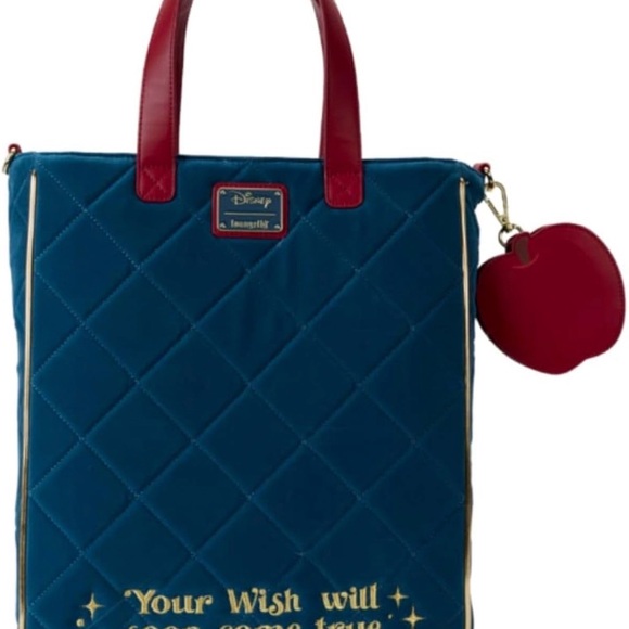 Loungefly Snow White Tote in Blue and Red - Picture 4 of 11